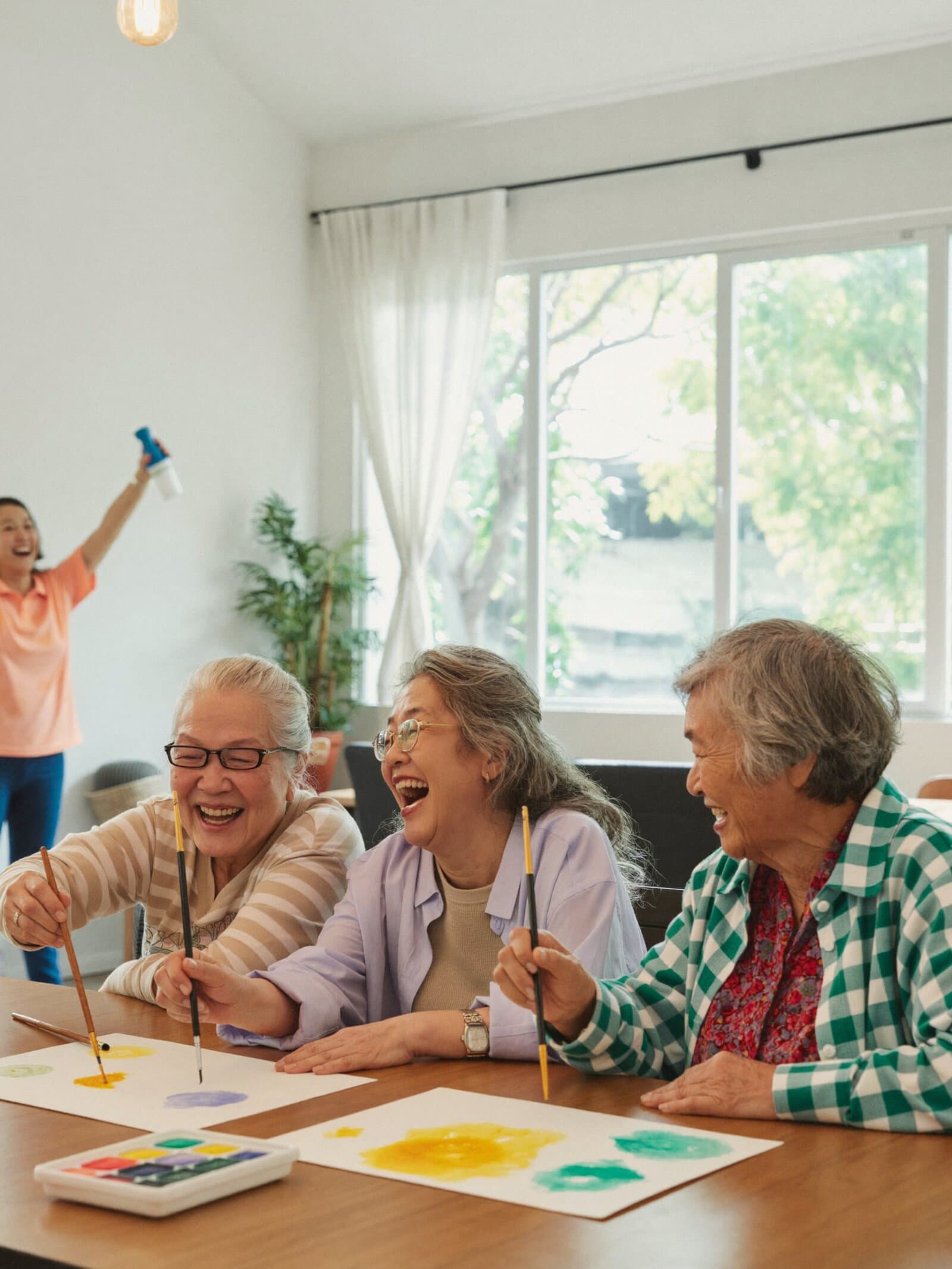 A smiling Singaporean elder during a MS Care activity session.